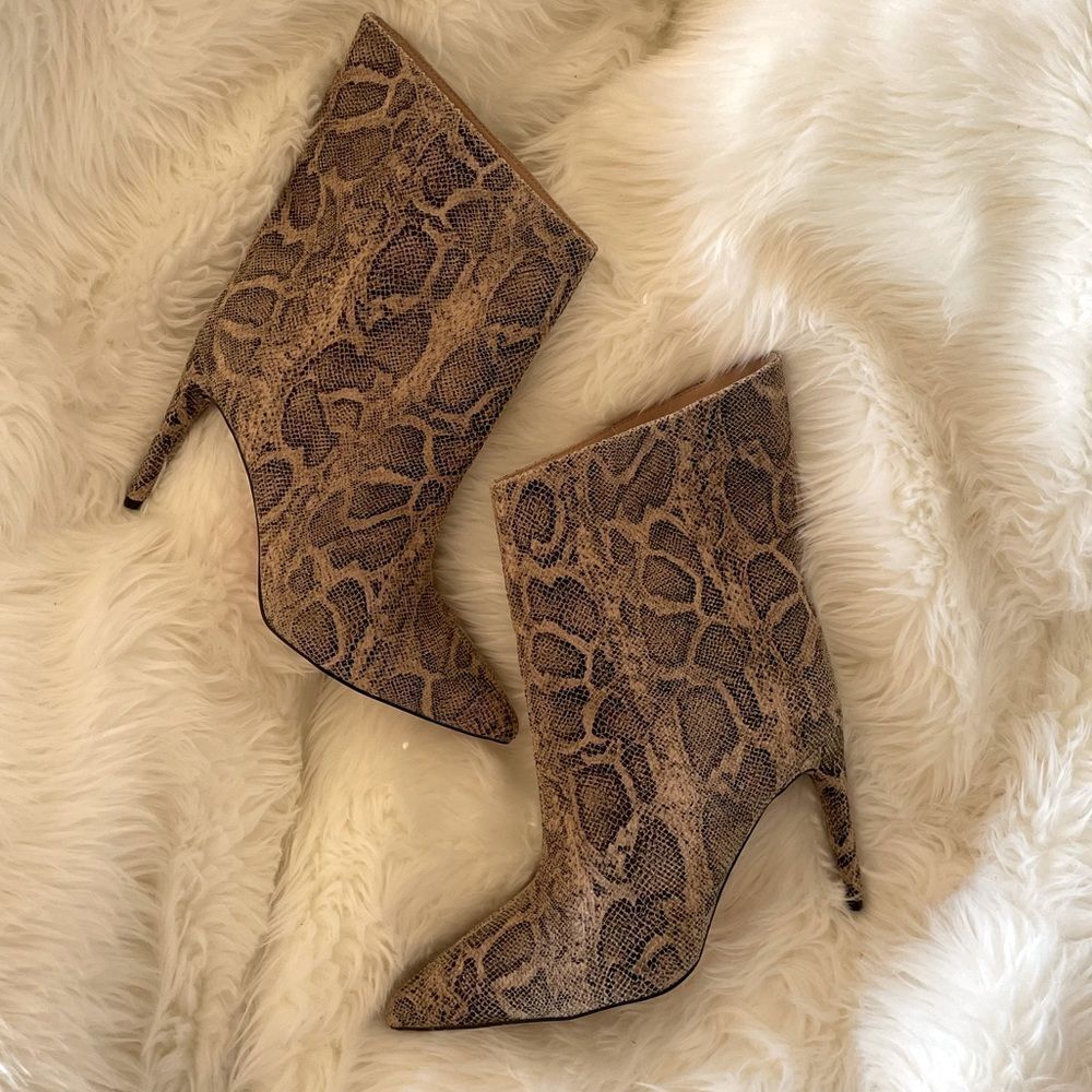 Snake  print booties